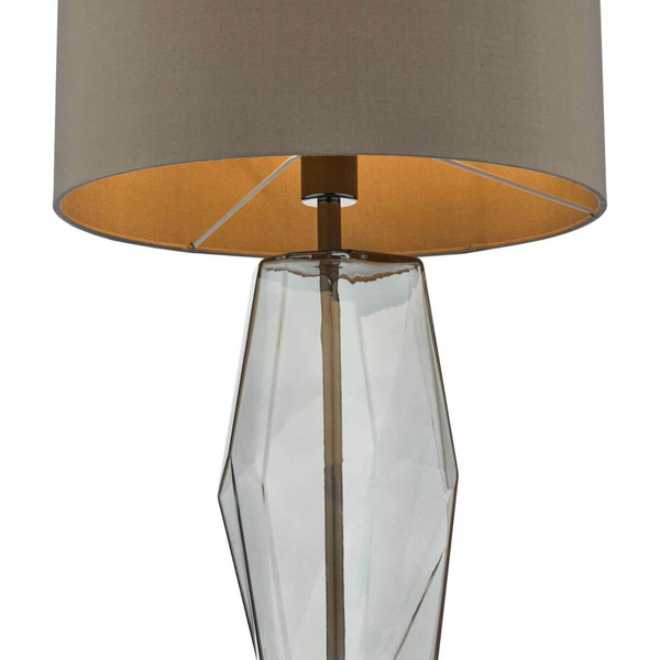 Nocna lampa szklana Mubina MUB4308 polerowany czarny chrom przydymiony