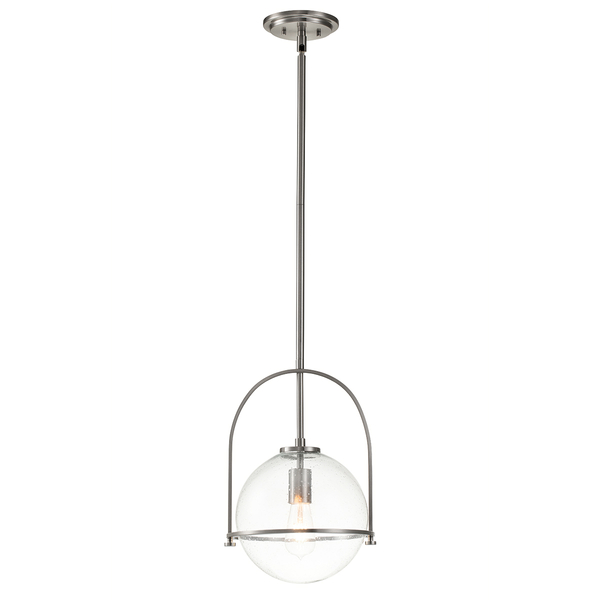 Wisząca lampa QN-SOMERSET-P-C-BN zwis ball kula nikiel