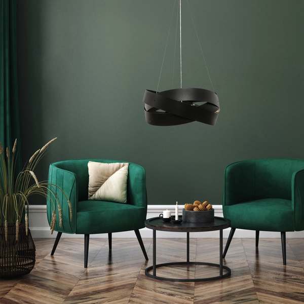 Lampa wisząca do jadalni Tornado 1118 Zumaline nad wyspę czarna