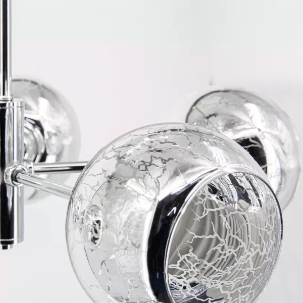 Nowoczesna lampa sufitowa 2209/5 8C nad łóżko kule chrom