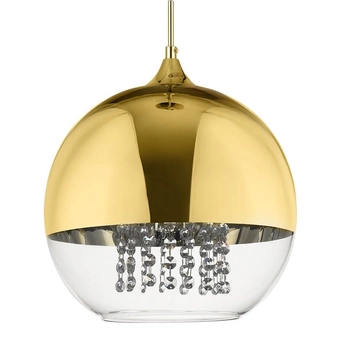 Pojedyncza lampa wisząca crystals glamour złota Fermi OUTLET