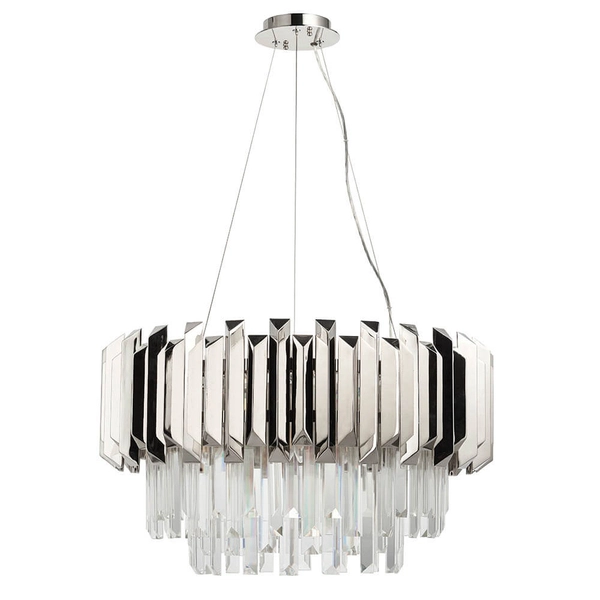 Wisząca lampa z kryształkami Valetta 76430 glamour chrom
