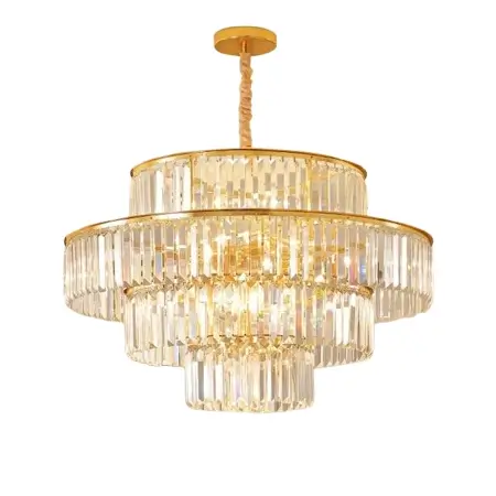 Pałacowy wiszący żyrandol Palazzo CGPALA60 kryształowy złoty