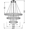 Nowoczesna lampa wisząca Lune LED 60W rings do salonu złote