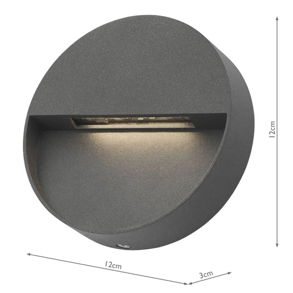 Zewnętrzny spotlight Ugo UGO2139 LED 1,5W 3000K okrągłe oczko IP65 antracyt
