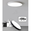 Okrągły plafon do salonu Abigali-MD1001-30-BW-W LED 20W 3000K biały