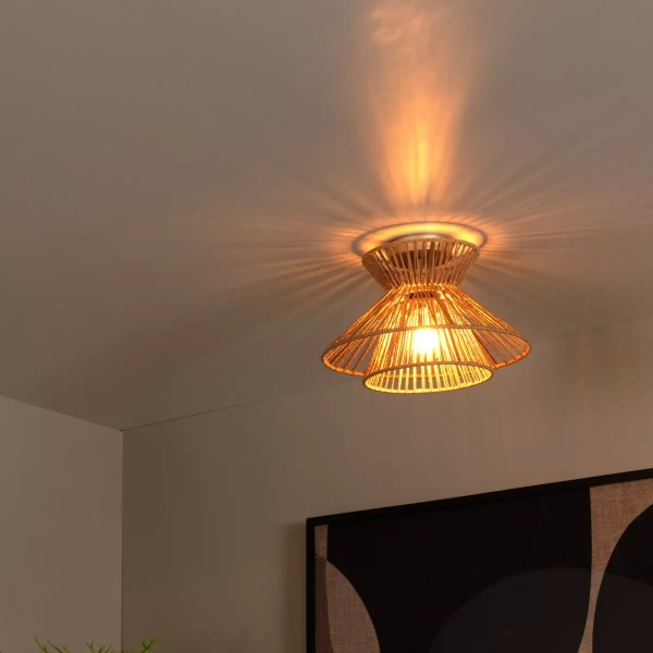 Lampa sufitowa TASMAN 10120/32/72 Lucide naturalna eko beżowa mosiądz