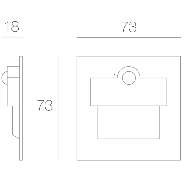Oprawa przyschodowa Tango MM-TAN-D-W-1-ML-ML-01 LED 2,4W 6500K czarna