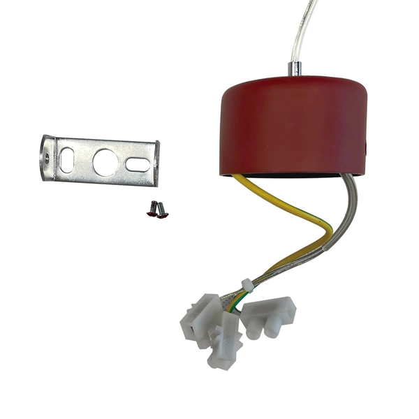Punktowa lampa wisząca Lungo LP-894/1P RED sopel metalowa czerwona
