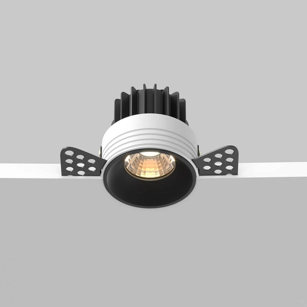 Okrągła lampa wpuszczana Round DL058-7W3K-TRS-B LED 7W 3000K oczko czarna