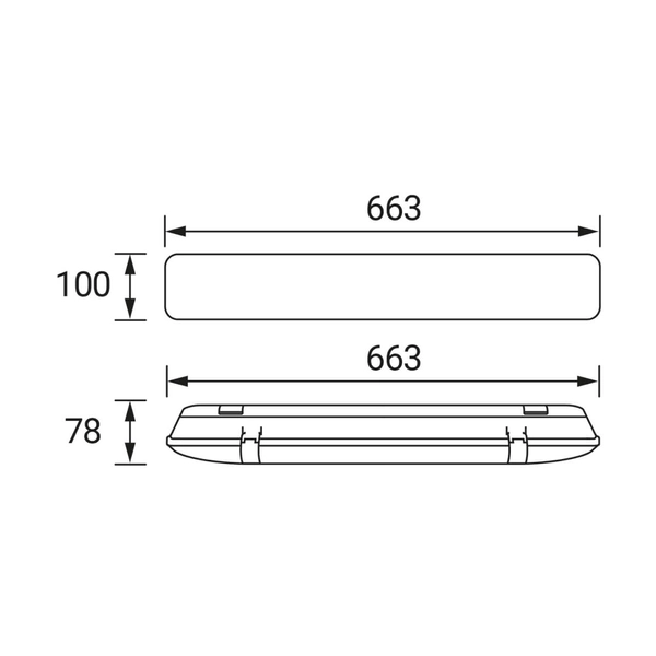 Pyłoszczelna oprawa hermetyczna Herman 4177 Ideus LED 36W IP65 szara