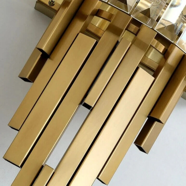 Kryształowa lampa ścienna Lyon CGLYON-1 Copel crystals miedziana