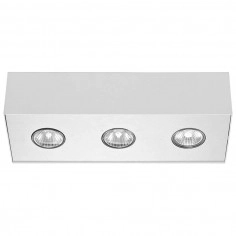 Downlight LAMPA sufitowa CARSON 5575 Nowodvorski prostokątna OPRAWA metalowa spot biała srebrna