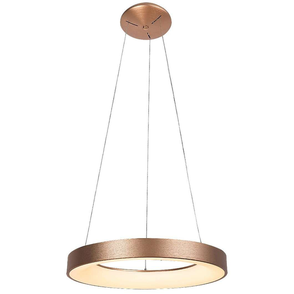 LAMPA wisząca CARMELLA 5054 Rabalux okrągła OPRAWA metalowa ZWIS LED 50W 4000K pierścień ring złota
