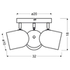 LAMPA sufitowa AZURO 98-63236 Candellux regulowana OPRAWA metalowa SPOT reflektorki szare