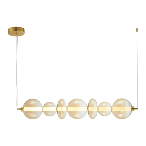 Sypialniana lampa wisząca DAPHNE ML0349 LED 40W 3000K złota bursztynowa