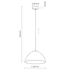 Lampa wisząca nad stół do kuchni Faro 10263 zwis kopuła żółta