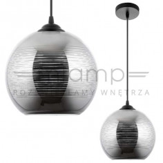 LAMPA wisząca VEN W-101/200 szklana OPRAWA zwis kula ball chrom