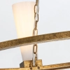 Łańcuchowa lampa wisząca Kristy KRISTY4-DG-OPAL tubki biała złota