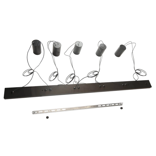 Wisząca lampa metalowa Toledo LP-432/5P BK tuby do salonu czarne