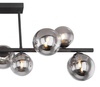 Sufitowa lampa molekułowa Riha 56133-9D szklane klosze czarne przydymione