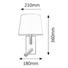 Kinkiet LAMPA ścienna HARVEY 6539 Rabalux abażurowa OPRAWA regulowany reflektorek LED 3W 2800K tuba do czytania satyna