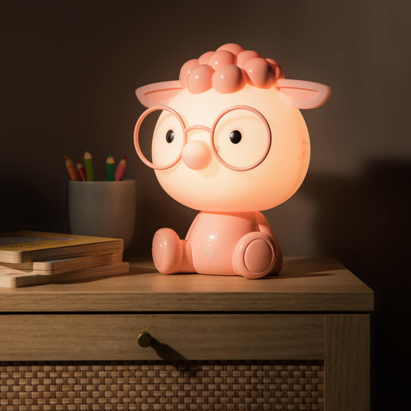 Dziecięca lampka nocna SHEEP KDR-612-PK 3W 4000K OWCA animals różowa biała
