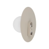 Ścienna lampa okrągła SATURN biała beżowa kulista 1xG9 szklana do salonu 12595