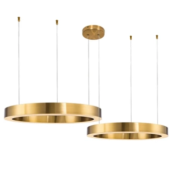 Wisząca lampa ściemnialna Circle ST-8848-40+60 brass Step LED 106W 3000K ringi do salonu mosiądz