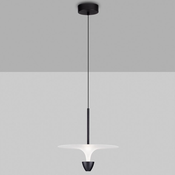 Wisząca lampa talerz UCURENA LE44640 LED 11W 3000W metalowa biała czarna