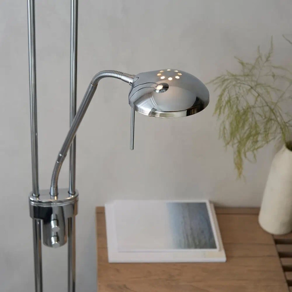 Metalowa lampa podłogowa Rome ROME-CH chrom przezroczysty