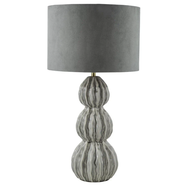 Nocna lampka tkaninowa Lorelai LOR4239 tuba do sypialni szary