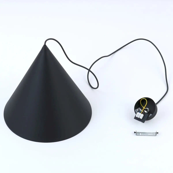 Nowoczesna lampa wisząca CONO 10057 do salonu stożek czarny