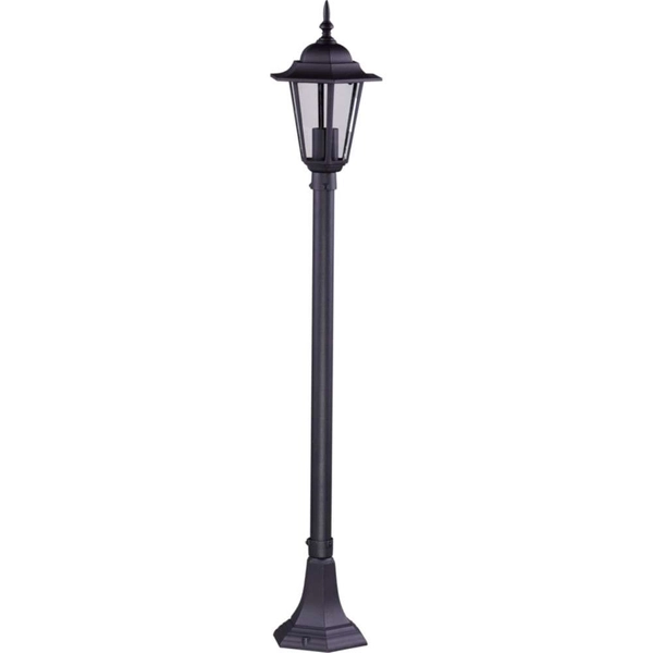 Zewnętrzna LAMPA stojąca STANDARD K-6009B czarny Kaja klasyczna OPRAWA latarenka outdoor metalowa IP44 czarna