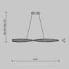 Żyrandol glamour Krone P097PL-L36BS3K LED 36W 3000K crystals mosiądz