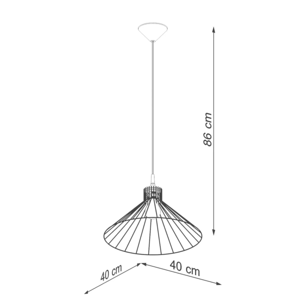 Lampa wisząca EDA SL.1186 czarna metalowa 1xE27 do salonu jadalni