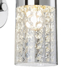 Glamour lampa ścienna Niagara szklany kinkiet z kryształkami chrom