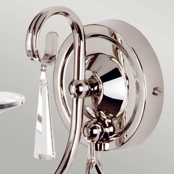 Kryształowa lampa ścienna Aegean AG1-POL-NICKEL polerowany nikiel