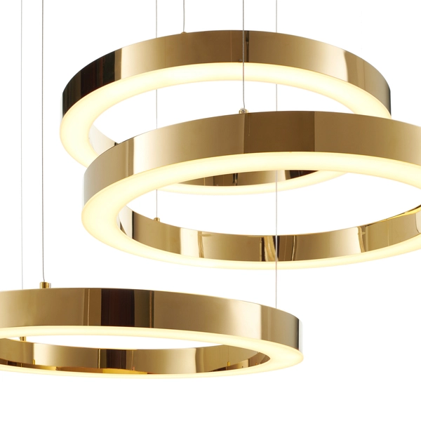 Lampa wisząca Circle DN924-60+60+60 gold Step LED 80W 3000K ringi złote