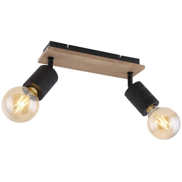 Lampa sufitowa JOSELLA 54033-2 Globo reflektorki czarne drewno