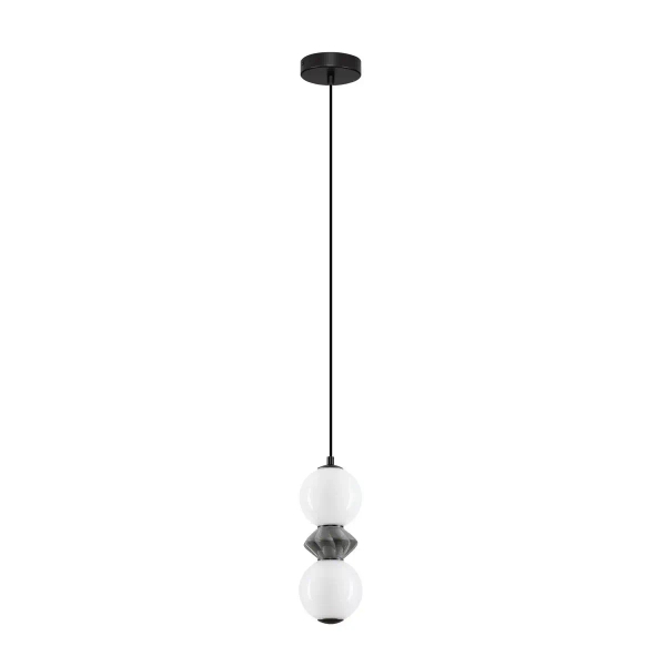 Ceramiczna wisząca lampa MONRETA LE45230 LED 10W 3000K nad stół szara biała