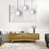 Loftowa lampa wisząca Sfera kule do sypialni białe chrom