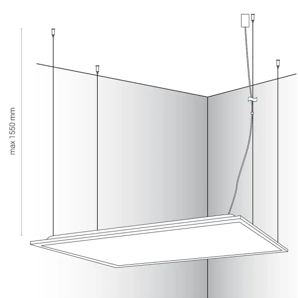 Kwadratowy plafon do sypialni CL ITAKA 8456 LED 40W 4000W biały