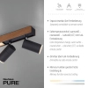 Sufitowa lampa PURE-LINES brązowa antracyt 6121-79 5xLED 25W CCT tuby