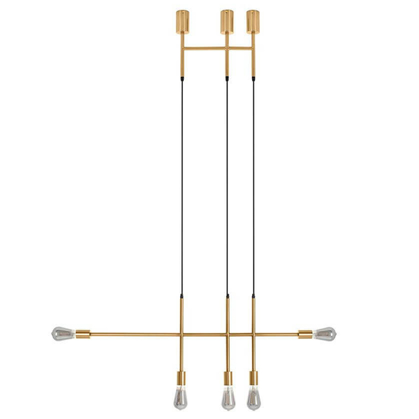 Industrialna lampa wisząca Riva MSE010100396 Moosee metalowa złota