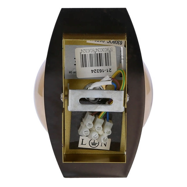 Kinkiet ścienny Lentini 21-16324 Candellux kula ball patyna bursztynowa