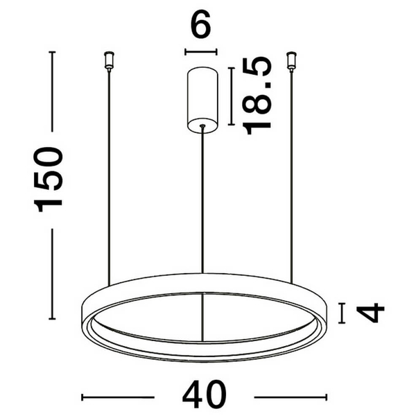 Pierścieniowa lampa wisząca ring ZACAPU LE44322 LED 40W 3000K brązowa