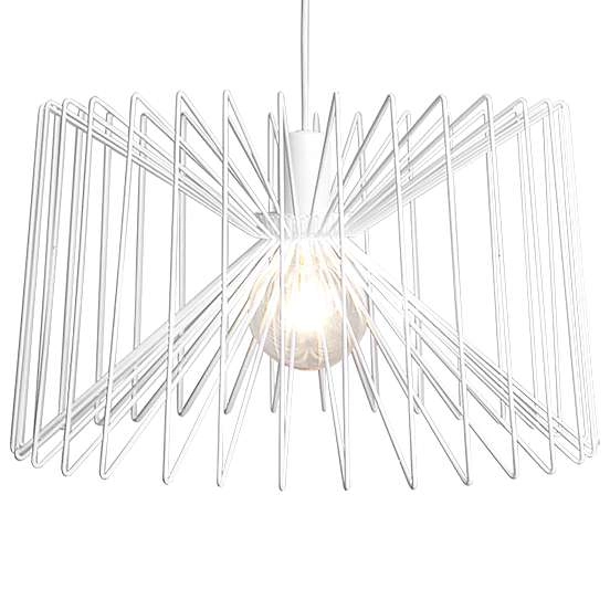 LAMPA wisząca NESS 6767 Nowodvorski industrialna OPRAWA geometryczny ZWIS metalowy biała