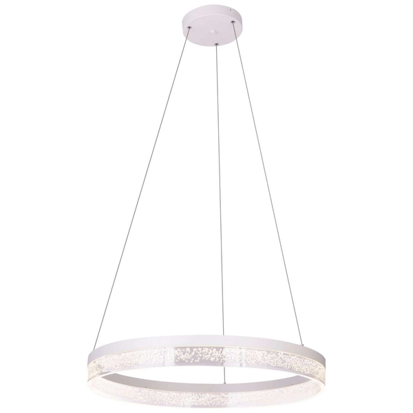 LAMPA wisząca SMITTY 68225-36 Globo okrągła OPRAWA metalowa LED 36W 4000K ring pierścień biały