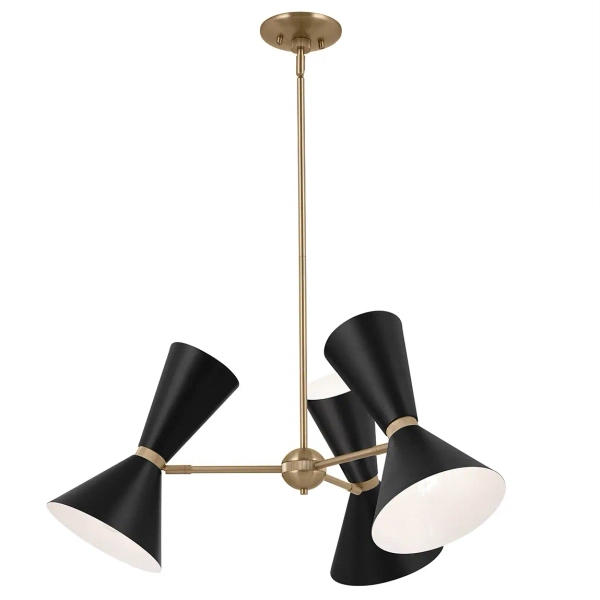 Nowoczesny żyrandol do salonu Phix KL-PHIX-3-CBB regulowany czarny
